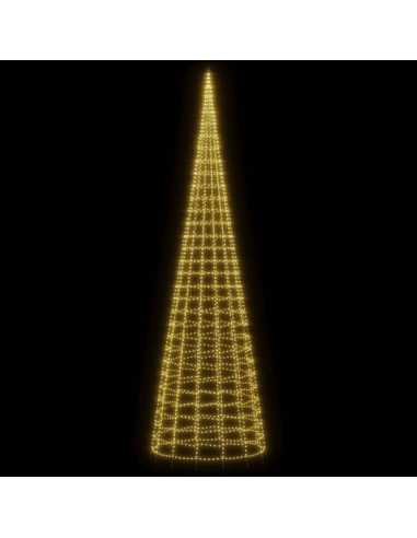 Luce Albero di Natale su Pennone 3000LED Bianco Caldo 800cm