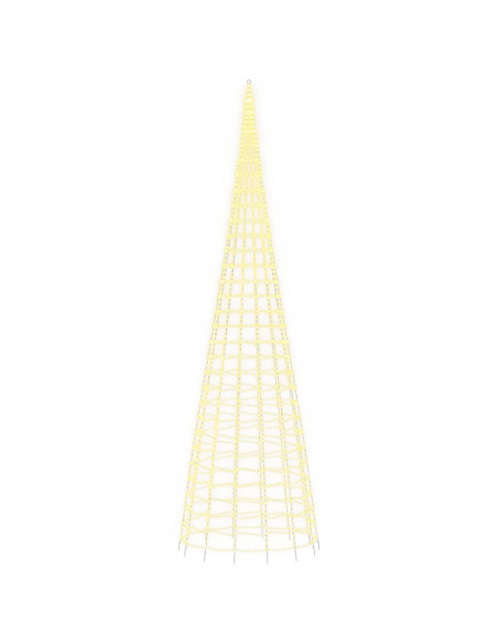 Luce Albero di Natale su Pennone 3000LED Bianco Caldo 800cm
