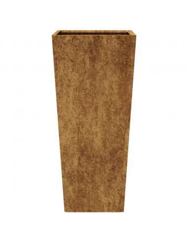 Fioriere da Giardino 2 pz 35x35x75 cm in Acciaio Corten