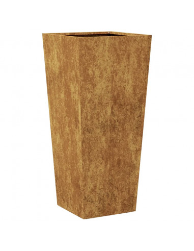 Fioriere da Giardino 2 pz 35x35x75 cm in Acciaio Corten