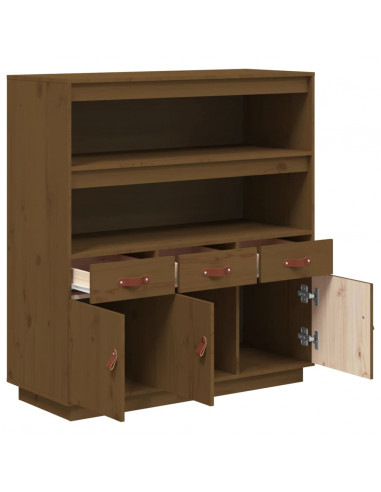 Credenza Miele 100x40x108,5 cm in Legno Massello di Pino