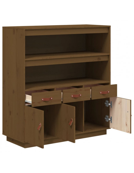 Credenza Miele 100x40x108,5 cm in Legno Massello di Pino