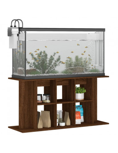Supporto Acquario 120x40x60 cm Legno Multistrato Rovere Marrone