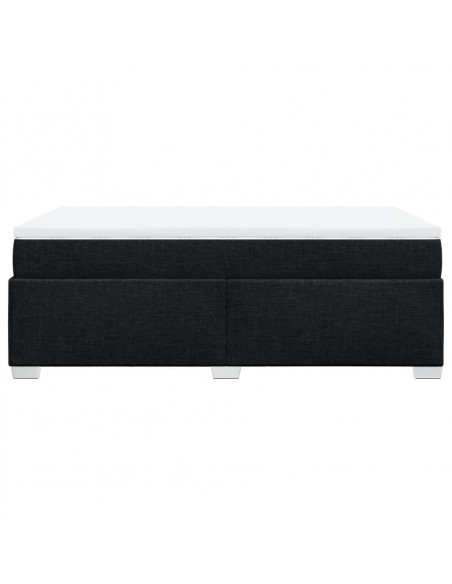 Giroletto a Molle con Materasso Nero 120x200 cm in Tessuto