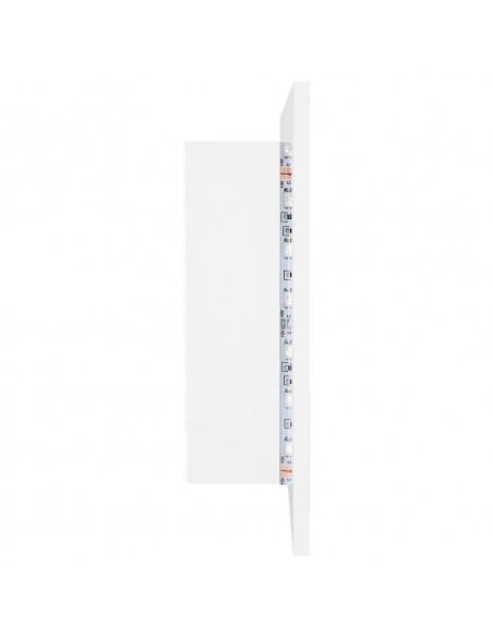 Armadietto a Specchio con Luci LED Bianco 90x12x45 in Acrilico