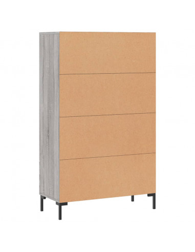 Credenza Grigio Sonoma 69,5x31x115 cm in Legno Multistrato