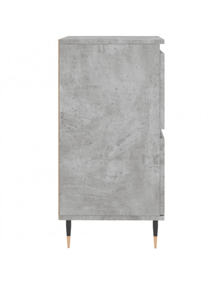 Credenze 2 pz Grigio Cemento in Legno Multistrato