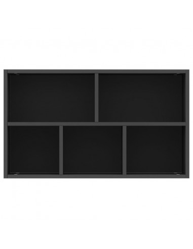 Libreria/Credenza Nera 50x25x80 cm in Legno Multistrato