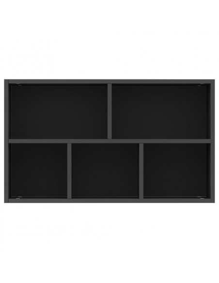 Libreria/Credenza Nera 50x25x80 cm in Legno Multistrato