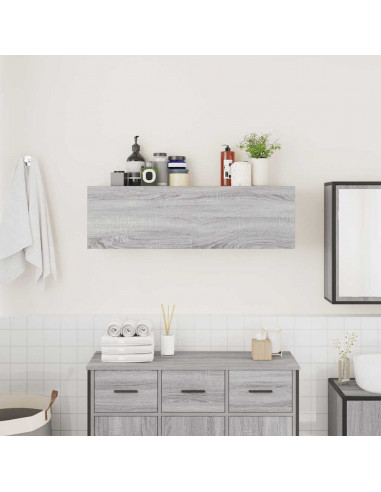 Mobile da Bagno Grigio Sonoma 100x25x30 cm in Truciolato