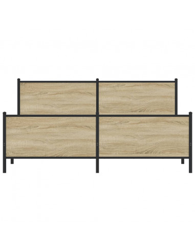 Giroletto senza Materaso in Metallo Rovere Sonoma 180x200 cm