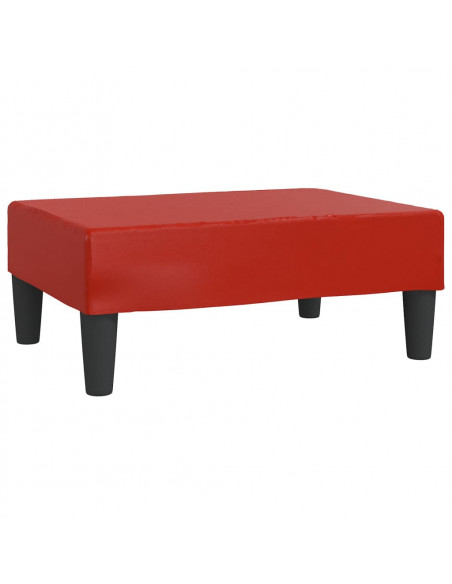 Poggiapiedi Rosso Vino 78x56x32 cm in Similpelle