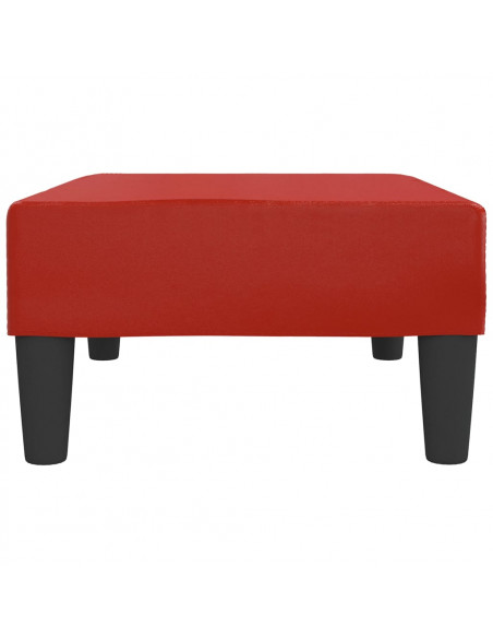 Poggiapiedi Rosso Vino 78x56x32 cm in Similpelle