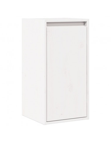 Pensili 2 pz Bianchi 30x30x60 cm in Legno Massello di Pino