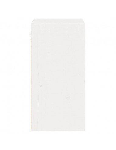 Pensili 2 pz Bianchi 30x30x60 cm in Legno Massello di Pino