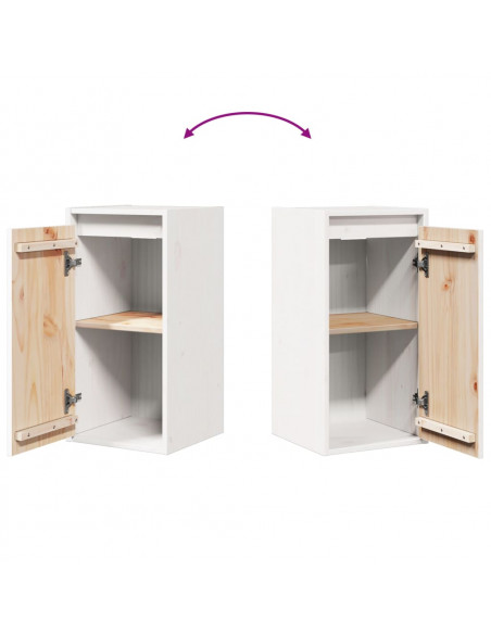 Pensili 2 pz Bianchi 30x30x60 cm in Legno Massello di Pino