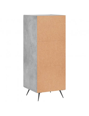 Credenza Grigio Cemento 34,5x34x90 cm in Legno Multistrato