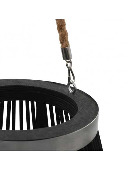 Supporto per Lanterna a Sospensione in Bambù 60 cm Nero