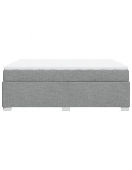 Giroletto a Molle con Materasso Grigio Chiaro 140x200cm Tessuto