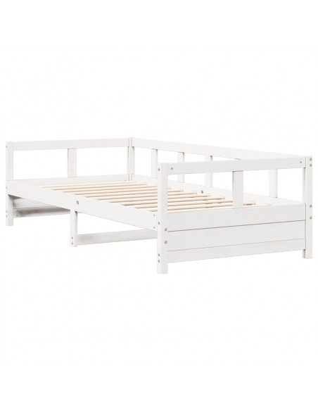 Dormeuse Bianca 90x190 cm in Legno Massello di Pino