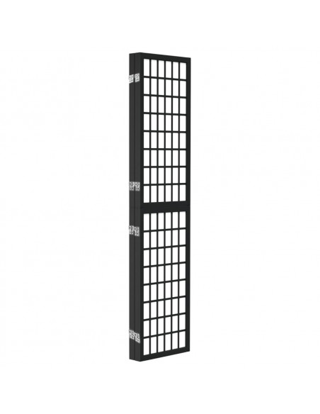 Divisorio Pieghevole 4 Pannelli Stile Giapponese 160x170cm Nero