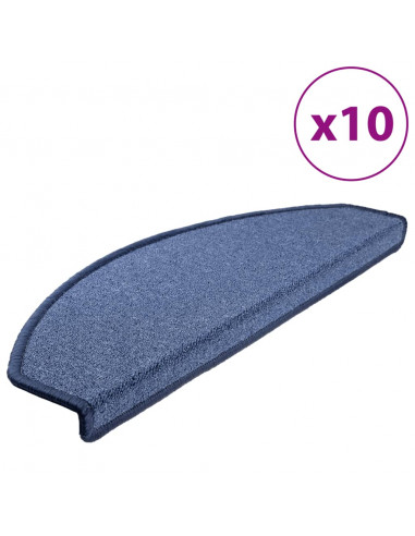 Tappetini per Scale 10 pz 65x24x4 cm Blu