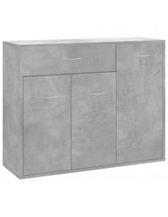 Credenza Grigio Cemento 88x30x70 cm in Legno Multistrato 2