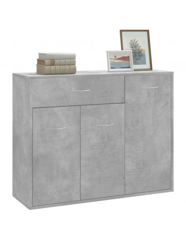 Credenza Grigio Cemento 88x30x70 cm in Legno Multistrato
