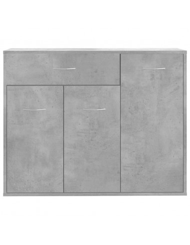 Credenza Grigio Cemento 88x30x70 cm in Legno Multistrato