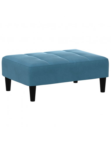 Poggiapiedi Blu 77x55x31 cm in Velluto