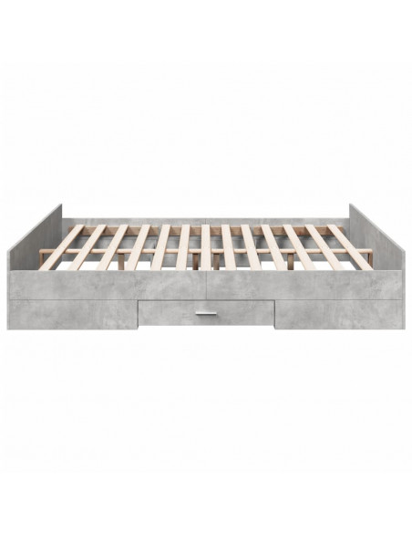 Giroletto Cassetti Grigio Cemento 200x200 cm Legno Multistrato