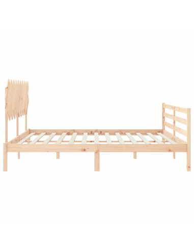 Giroletto con Testiera 200x200 cm in Legno Massello