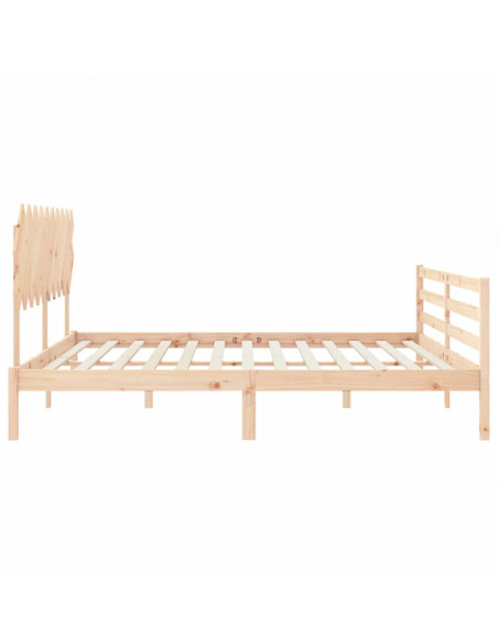 Giroletto con Testiera 200x200 cm in Legno Massello