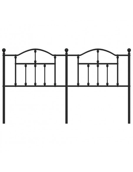 Testiera in Metallo Nero 160 cm