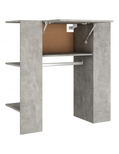 Scaffale Ingresso Grigio Cemento 97,5x37x99cm Legno Multistrato