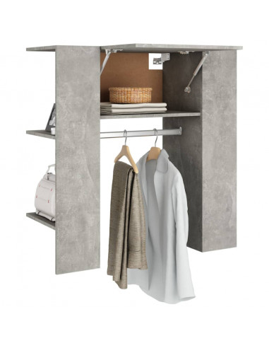 Scaffale Ingresso Grigio Cemento 97,5x37x99cm Legno Multistrato