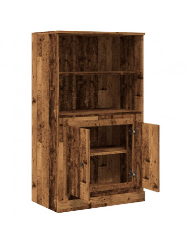 Credenza Legno Antico 60x35,5x103,5 cm in Legno Multistrato