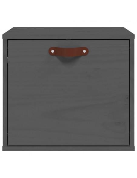 Pensile Grigio 40x30x35 cm in Legno Massello di Pino