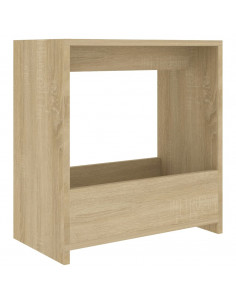 Tavolino Rovere Sonoma 50x26x50 cm in Legno Multistrato 2