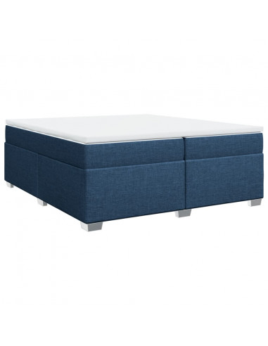 Giroletto a Molle con Materasso Blu 200x200 cm in Tessuto