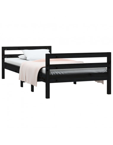 Giroletto Nero 75x190 cm in Legno Massello di Pino