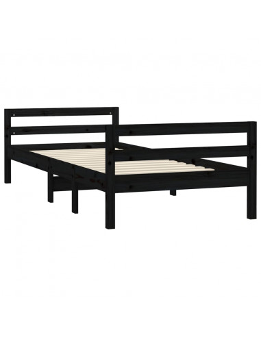 Giroletto Nero 75x190 cm in Legno Massello di Pino