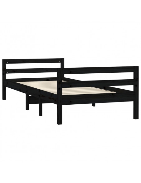 Giroletto Nero 75x190 cm in Legno Massello di Pino