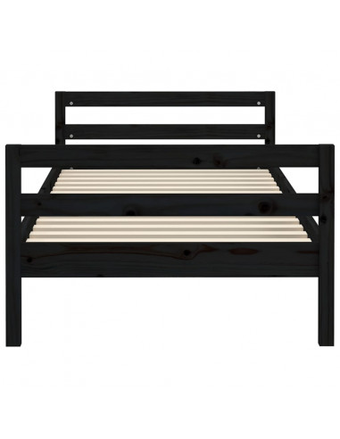 Giroletto Nero 75x190 cm in Legno Massello di Pino