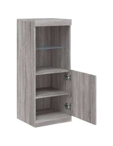 Credenza con Luci LED Grigio Sonoma 41x37x100 cm