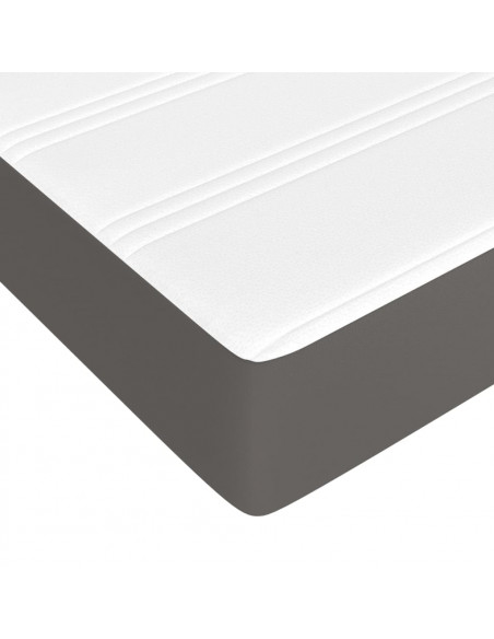 Materasso a Molle Grigio 80x200x20 cm in Similpelle