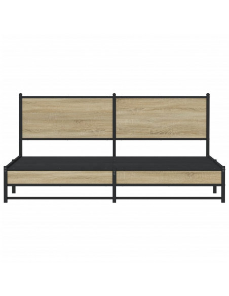 Giroletto senza Materaso in Metallo Rovere Sonoma 180x200 cm