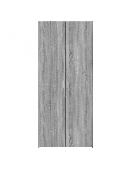 Credenza Grigio Sonoma 80x42,5x185 cm in Legno Multistrato