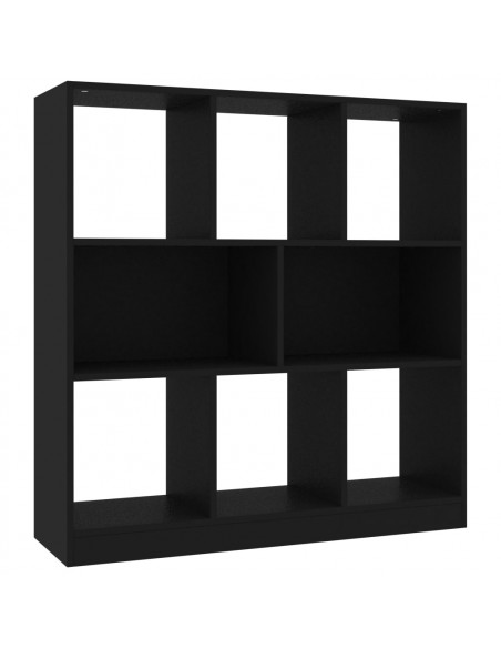 Libreria Nera 97,5x29,5x100 cm in Legno Multistrato