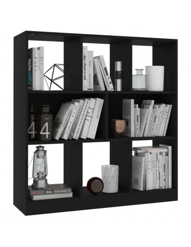 Libreria Nera 97,5x29,5x100 cm in Legno Multistrato